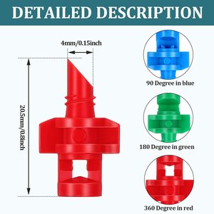 Boquilla de Plástico Roscada de Alta Calidad para Riego de Jardín, con Refracción Simple, 90/180/360 Grados, Venta Directa de Fábrica - Product Image 3