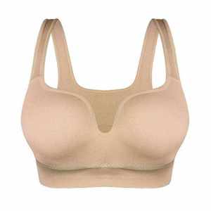 Soutien-gorge de sport respirant et simple pour femme, avec logo frontal, rembourré, sans couture, maintien moyen, idéal pour la gym et le yoga (vente en gros) - Product Image 6