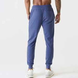 Men's Blue Hooded <b>Tracksuit</b> Full Length Solid Color Side Pockets Elastic Waist Casual Autumn Wear 100% Cotton Midweight - Product Image 3
