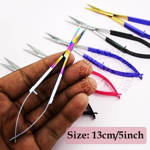 Top Quality Spring Scissors Stainless Steel Eyebrow Scissor Eyelash Shaping & Trimming Extension Scissor Embroidery Tool - Product Image 3