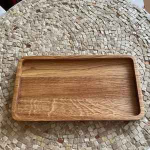 Plateau de service en bois fait main écologique, vaisselle, plateau de service au design classique, passe au lave-vaisselle, décoration de mariage et de maison - Product Image 1