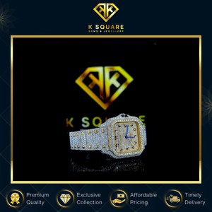 Montre de luxe unisexe en acier inoxydable avec bracelet en cuir, étanche, à mouvement automatique à quartz et diamants Moissanite, vendue dans le monde entier - Product Image 2