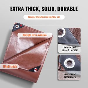 Lona de Polietileno Impermeable Extra Gruesa de 16 Mil, 20x40 pies, Multiusos para Exteriores con Ojales, Nueva Lona Extra de 20x40 pies y 16 Mil - Product Image 3