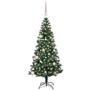 Sapin de Noël artificiel vert pré-éclairé de 59,1 pouces, en PVC et métal - Product Image 3