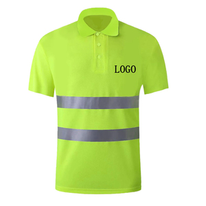 เสื้อโปโลสะท้อนแสงสำหรับผู้ชาย แขนสั้น สีพื้น ระบายอากาศได้ดี เหมาะสำหรับใส่ทำงาน มีโลโก้ด้านหน้า - Product Image 1