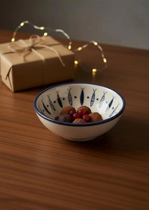 Elegant Decorative <b>Ceramic</b> Ring <b>Dish</b> Tiny Floral Pattern Smooth Glazed Finish for Chic Vanity and Table Organization - Product Image 4
