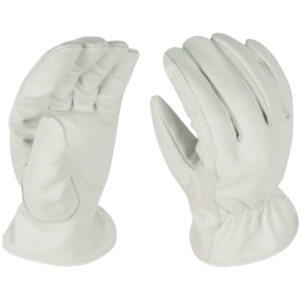 Sheep Grain Leather Safety <b>Gloves</b> Thickness Straight Cuff Tear-Resistant Heavy-Duty Construction Free Welding Gardening - Product Image 1