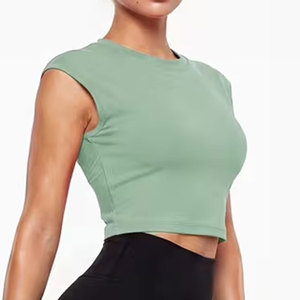Camiseta sin mangas deportiva para mujer 2026, de algodón, estilo crop top, a bajo precio, para mujer, con logotipo personalizado OEM ODM - Product Image 1