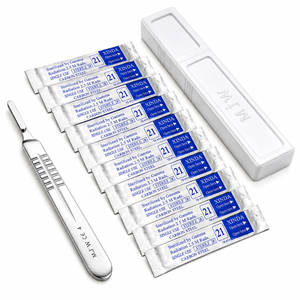 Manche de scalpel n° 4 avec lame n° 21 Couteaux à scalpel chirurgical en acier inoxydable, instrument médical chirurgical, CE ISO 13485 - Product Image 5