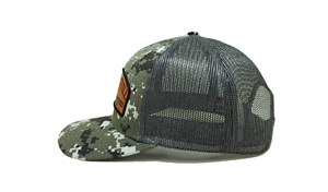 Casquette Trucker Structurée 6 Panneaux en Maille Camouflage Fabriquée au Vietnam avec Logo Patch en Cuir Personnalisé Classique Décontractée pour Activités de Plein Air, Plage et Cyclisme - Product Image 2