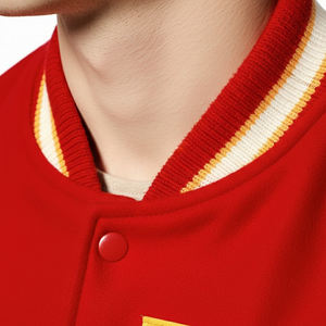 Vestes de baseball unisexes personnalisées de bonne qualité, vêtements décontractés, veste d'hiver avec tissu en toile, design coupe-vent et col. - Product Image 3