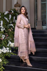 New Arrival Unstitch Women's Luxury Embroidered Embossed Chiffon Salwar Kameez Professional Manufacture Lightweight Comfortable - Product Image 5