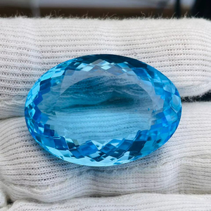 Topaze bleue naturelle, taille ovale, grande taille 99,19 carats, qualité AAA, lustre parfait, disponible à prix avantageux. - Product Image 2