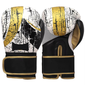 Custom Leather Boxing Training Gloves Premium Lightweight Breathable Moisture Wicking Full Finger Shock Absorbent Hook Loop - Product Image 1