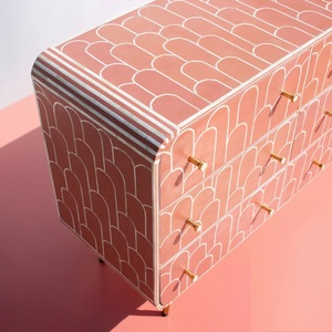 Modern Coral <b>Chest</b> Drawers New Pattern 9-Drawer <b>Storage</b> Cabinet Living Room Midcentury Design Home Furniture Hospital School - Product Image 4