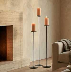 Luxury Handmade <b>Black</b> Iron Taper Candle Holder Set Modern Nordic Decorative Metal <b>Candlestick</b> Stand for Home Decoration - Product Image 5