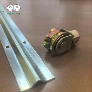 Roulettes <span class=keywords><strong>en</strong></span> acier <span class=keywords><strong>en</strong></span> forme de V de 2 pouces pour portes coulissantes, design moderne, résistantes à la charge et à l'usure, surface galvanisée - Product Image 3