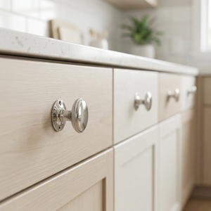 Poignée de meuble moderne en laiton, quincaillerie durable, design écologique, nickel poli, pour commode, cuisine, maison, bureau - Product Image 5