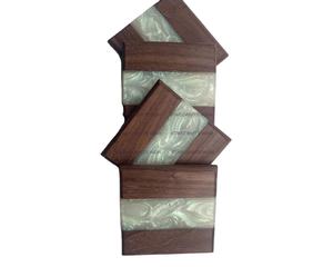 El mejor posavasos de madera para bebidas, resina epoxi, el mejor posavasos, posavasos de madera, té, cerveza, café, el mejor posavasos de STAR CRAFTS INDIA - Product Image 1