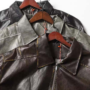 NESTA SPORTS เสื้อแจ็คเก็ตหนัง PU กันน้ำสำหรับผู้ชายแบบกำหนดเอง แจ็คเก็ตนักขี่มอเตอร์ไซค์พร้อมดีไซน์ลายตัวอักษร สตรีทแวร์ฮิปฮอป - Product Image 2