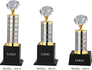 6.Metal diamond <b>trophy</b> designed for outstanding achievements - Product Image 3