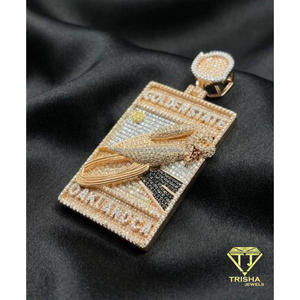 Iced Out Space <b>Rocket</b> Pendant 925 Sterling Silver Moissanite Diamond Custom Hip Hop Fashion Jewelry - Product Image 4