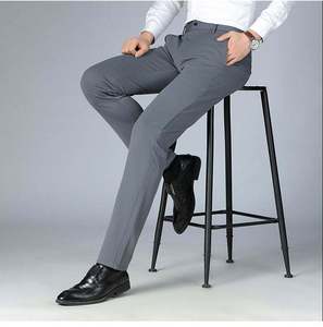 Pantalones de Traje para Hombre, Corte Slim Fit, Elásticos, Corte Regular, Pantalones de Traje para Hombre de Negocios, Pantalones Formales de Oficina, Pantalones Largos de Traje para Caballero - Product Image 3