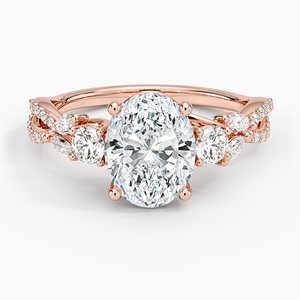 Anillo de Compromiso de Diamantes, Corte Ovalado, Tres Piedras, Oro Amarillo de 14K, Diamantes Cultivados en Laboratorio, Certificado IGI, Anillo de Boda para Mujer, Regalo de la India - Product Image 3