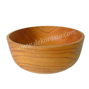 Bol de service en bois de teck écologique de 8.8 à 12 pouces, ensemble de vaisselle, assiettes, saladier, ustensiles de cuisine, emballage en carton - Product Image 1