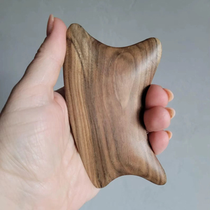 Eco-Friendly Rustic Wooden Gua Sha <b>Face</b> Massager with Solid Acacia Wood Crafts for Muscle Relaxation-New Year Gift - Product Image 1