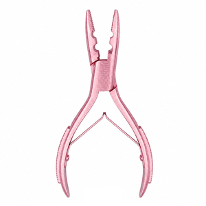 Pinzas Profesionales de Acero Inoxidable de 2 Orificios, Duraderas y Reutilizables, para Extensiones de Cabello, Herramienta de Instalación de Anillos Micro y Nano, Uso Comercial - Product Image 1