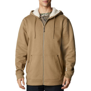Men's <b>Sherpa</b> <b>Lined</b> Zip Up Hoodie Thick Fleece Winter Warm <b>Jacket</b> Solid Khaki Heavyweight Sweatshirt Casual Hooded Outwear - Product Image 1