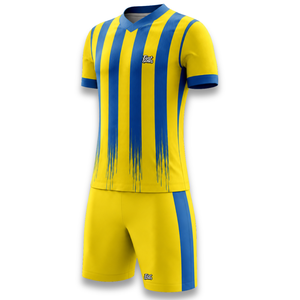 Conjunto de Camisetas de Fútbol Personalizadas con Sublimación Gratuita, 100% Poliéster, Tela Transpirable de Secado Rápido, Logotipo Personalizado, Uniforme de Fútbol para Hombre - Product Image 3