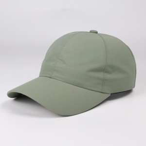 Casquette de baseball unisexe verte unie à 6 panneaux, ajustement réglable, style décontracté, tissu sergé avec logo personnalisé - Product Image 1
