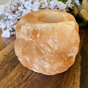 Portavelas de Cristal de Sal del Himalaya Natural, Soporte para Velas de Té de Roca Natural, Decoración Rústica para el Hogar, Adorno Decorativo para Mesa - Product Image 3