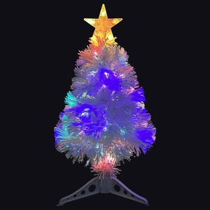 2 ft bianco artificiale Pre-illuminato albero di natale decorazioni in fibra ottica per le festività natalizie - Product Image 4