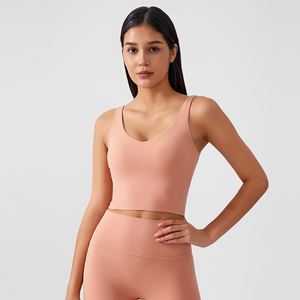 Ensemble de lingerie sportive pour femme avec logo, taille unique, soutien-gorge sans couture avec coussinets amovibles, ensemble de soutien-gorge uni teint, couleur unie - Product Image 2