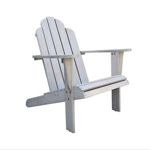 Wooden Adirondack Garden Chair Outdoor Rustic Style Tapered Leg Durable Furniture - Product Image 1