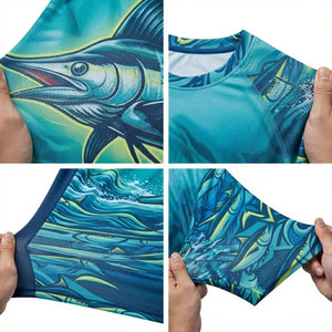 Camisa de Pesca de Manga Corta para Hombre, Unisex, de Calidad Superior y Bajo Precio, Transpirable, de Color Sólido, con Impresión de Logotipo Personalizado, 100% Poliéster - Product Image 6