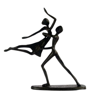 Sculpture Moderne Abstraite de Ballerine Dorée en Résine, Statue de Danseuse Noire, Décoration d'Art de Table pour Salon, Sculpture en Aluminium - Product Image 2