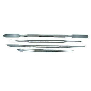 Juego de espátulas y herramientas de modelado dental de 4 piezas de doble punta para mezclar y esculpir cemento, Beal, Lecron y cera Zahle - Product Image 4
