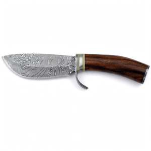 Couteau de boucher artisanal en acier Damas, manche en bois, outil de cuisine - Product Image 5