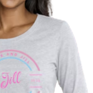 Camiseta de Manga Larga para Mujer, Diseño con Letras Familiares en Gris, Estilo Casual para el Día a Día, Ropa Cómoda para un Estilo de Vida Activo - Product Image 4