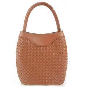 Fashion Handwoven Women's Bucket <b>Bag</b> Lightweight <b>Soft</b> <b>Leather</b> Feel Everyday Carry Handbag - Product Image 1