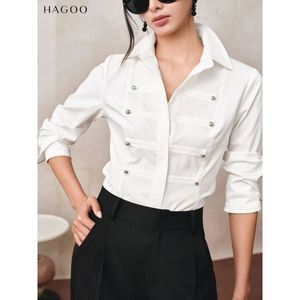 A8031 High End Stand Collar Tailored <b>Blouse</b> <b>Ladies</b> Business Casual Workwear - Product Image 1