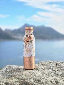 <b>Copper</b> Alloy Water <b>Bottle</b> for <b>Drinking</b> Water 34 Oz Hammered Finish - Product Image 4