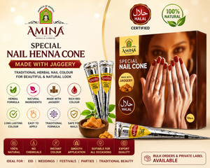 Cono de Uñas Herbal Amina Gud para Arte de Uñas con Henna, Fácil de Aplicar, Belleza de Uñas Temporal, Patrón Personalizado de Alta Calidad, Esterilizado - Product Image 1