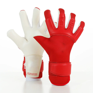 Gants de gardien de but de football Oozie Sports personnalisés en cuir antidérapants avec fermeture auto-agrippante réglable, professionnels, 4 mm, marque privée - Product Image 5