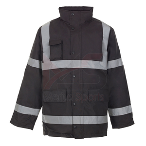 Veste de sécurité haute visibilité pour hommes, coupe-vent, imperméable, doublée de polaire thermique, pour l'industrie minière, antistatique, confortable - Product Image 2
