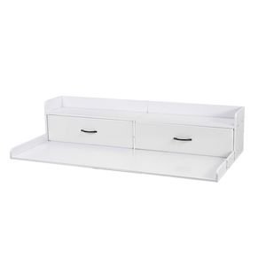 2 Drawers and 2 Hooks Countertop <b>Washer</b> Dryer Topper 54 X 27.5 in Wooden Laundry Machine Top with Shelf Drying Racks - Product Image 1
